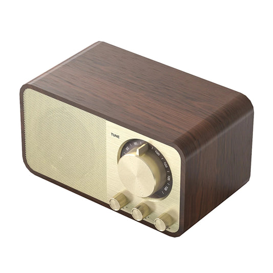 Haut-parleur Bluetooth, caisson de basses portable en bois, radio sans fil