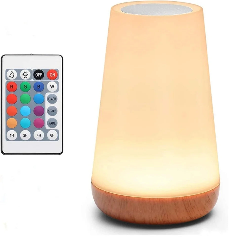 Lampe Tactile Rechargeable USB à Intensité Réglable, Veilleuse Portable pour Chambre à Coucher, 13 Couleurs, Veilleuse pour Bébé et Enfant